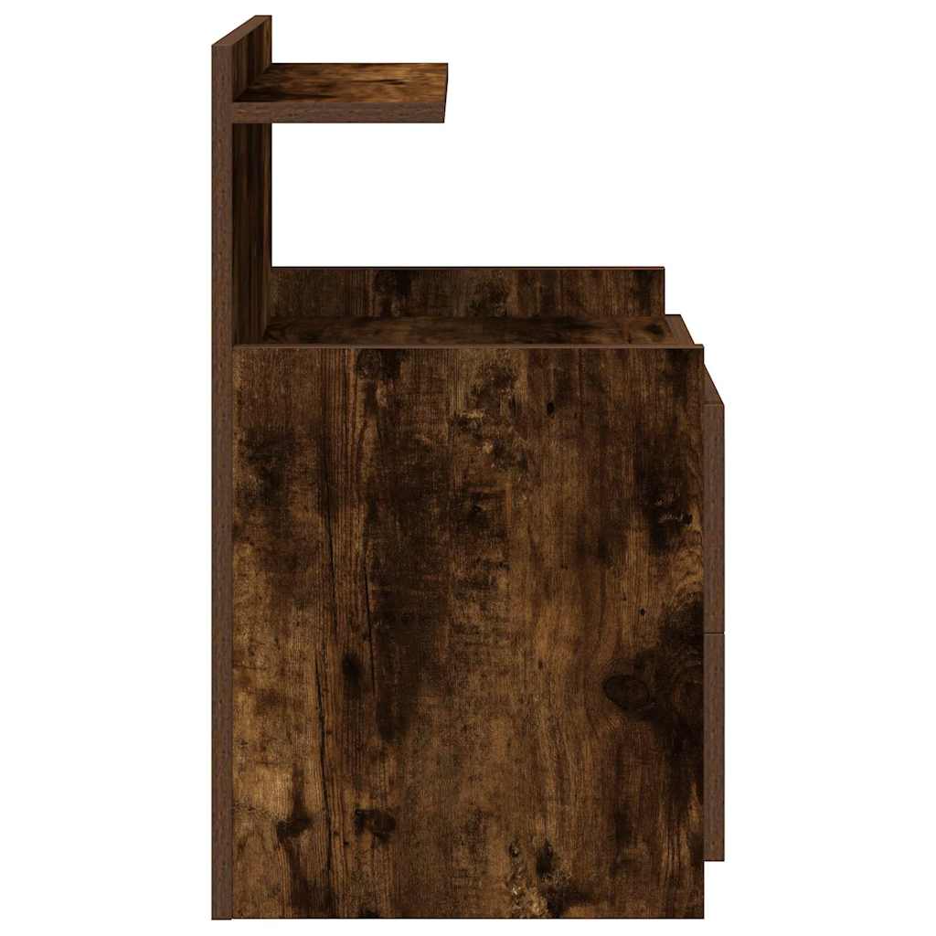 Tables de chevet 2 pièces avec 2 tiroirs Chêne fumé 40 x 36,5 x 62 cm - XIOS