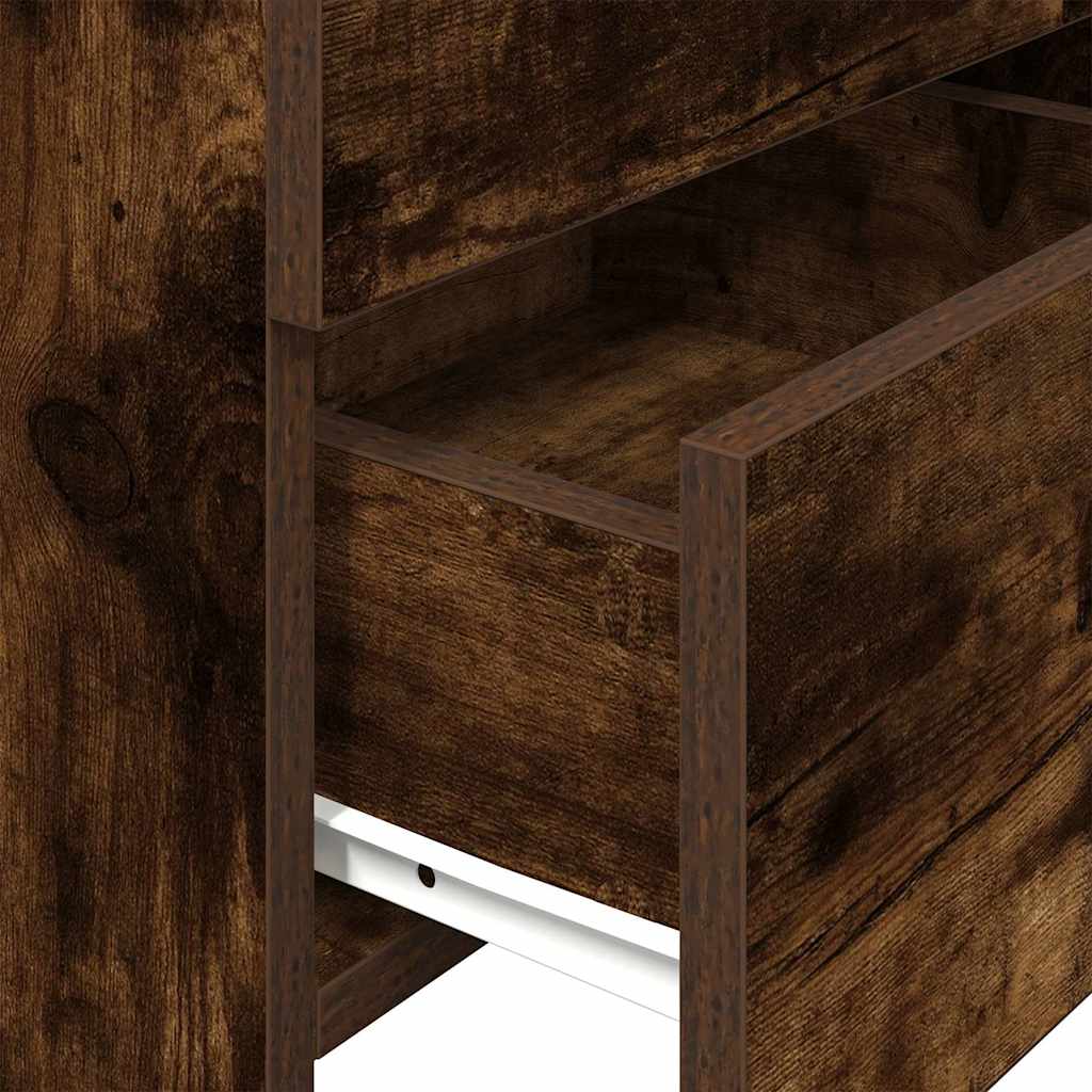Tables de chevet 2 pièces avec 2 tiroirs Chêne fumé 40 x 36,5 x 62 cm - XIOS