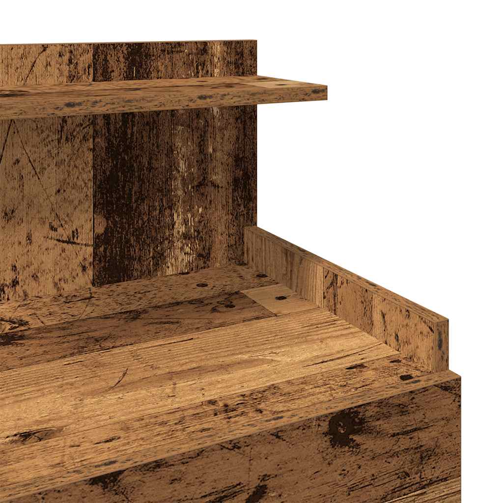 Tables de chevet 2 pièces avec 2 tiroirs Bois ancien 40 x 36,5 x 62 cm - XIOS