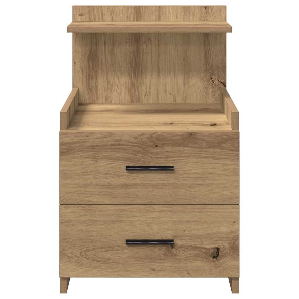 Tables de chevet 2 pièces avec 2 tiroirs Chêne artisanal 40 x 36,5 x 62 cm - XIOS