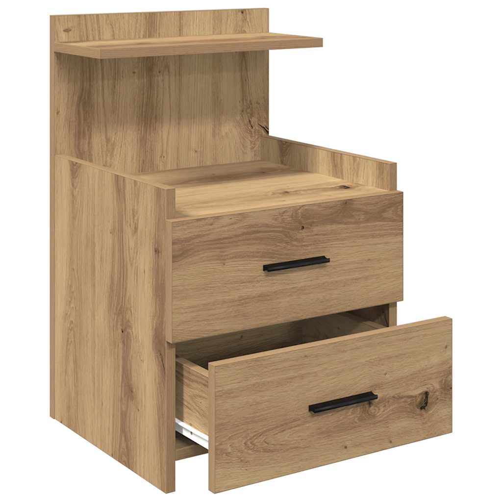 Tables de chevet 2 pièces avec 2 tiroirs Chêne artisanal 40 x 36,5 x 62 cm - XIOS