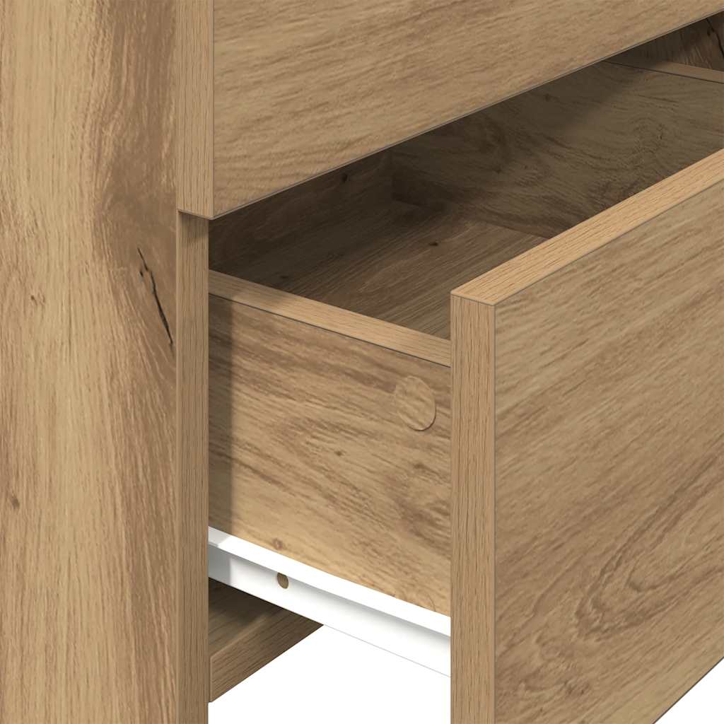 Tables de chevet 2 pièces avec 2 tiroirs Chêne artisanal 40 x 36,5 x 62 cm - XIOS