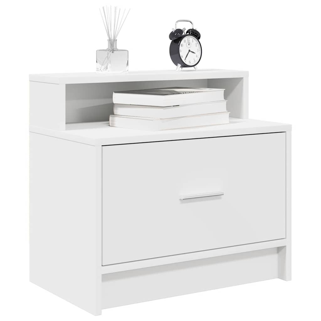 Table de chevet avec tiroir 2 pcs blanc 51x31x47 cm - XIOS