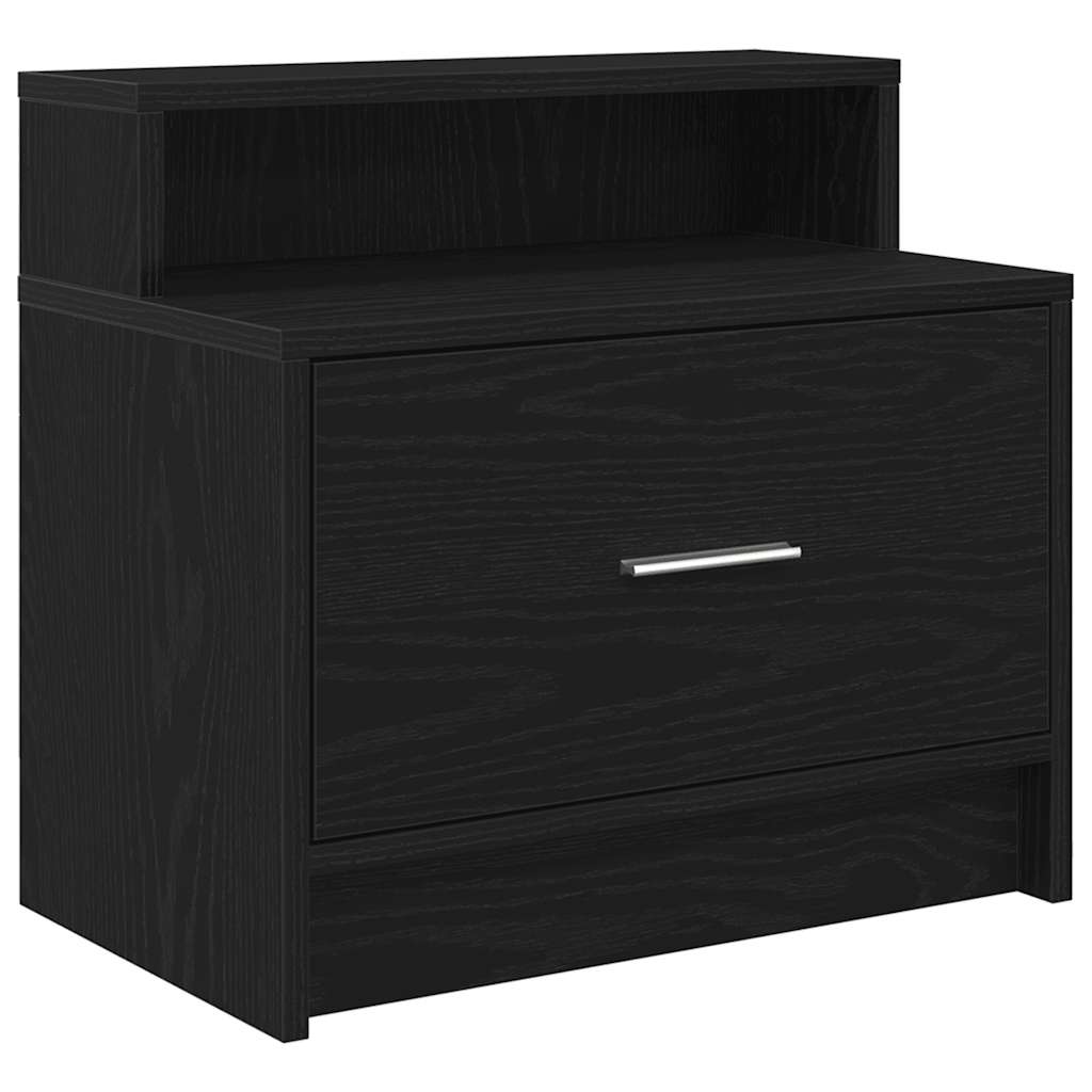 Tables de chevet avec tiroir 2 pcs chêne noir 51x31x47 cm - XIOS