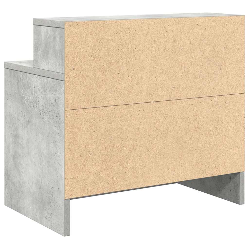 Tables de chevet avec tiroir 2 pcs gris béton 51x31x47 cm - XIOS