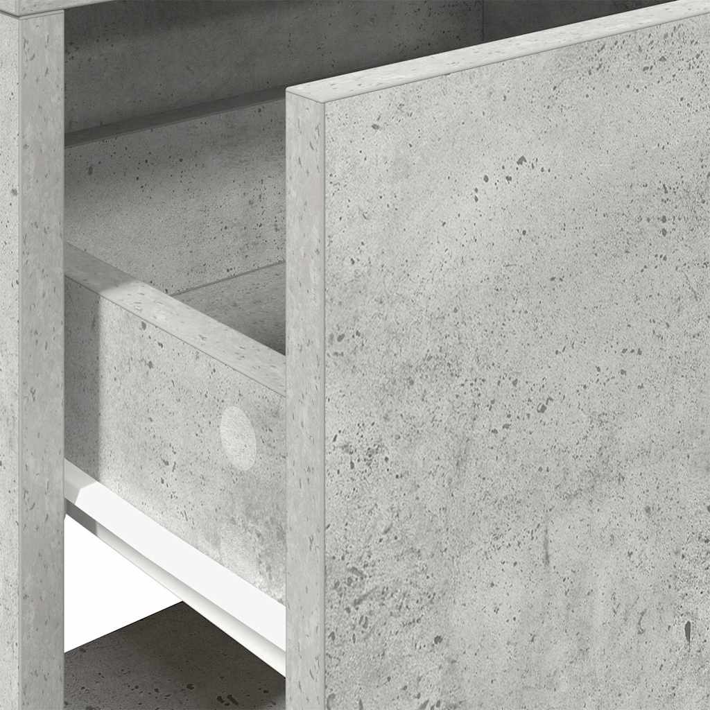 Tables de chevet avec tiroir 2 pcs gris béton 51x31x47 cm - XIOS