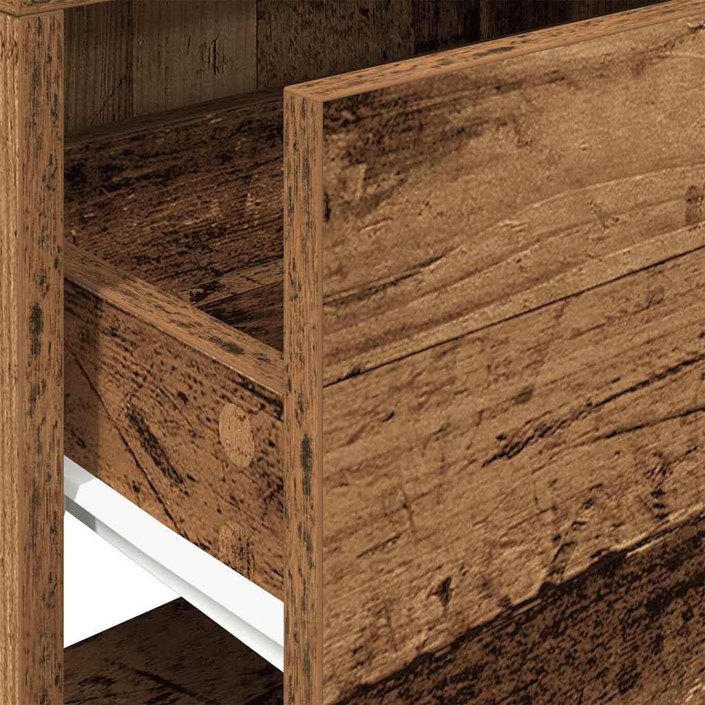 Tables de chevet avec tiroir 2 pcs vieux bois 51x31x47 cm - XIOS