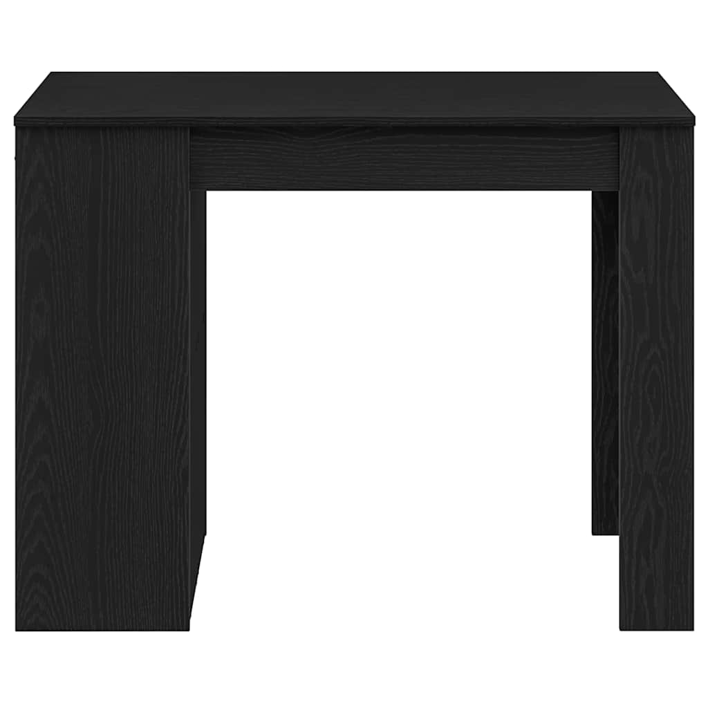 Bureau avec tiroir et étagère chêne noir bois d'ingénierie - XIOS