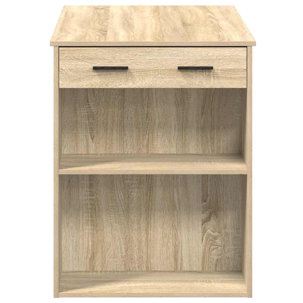 Bureau avec tiroir et étagère chêne sonoma bois d'ingénierie - XIOS