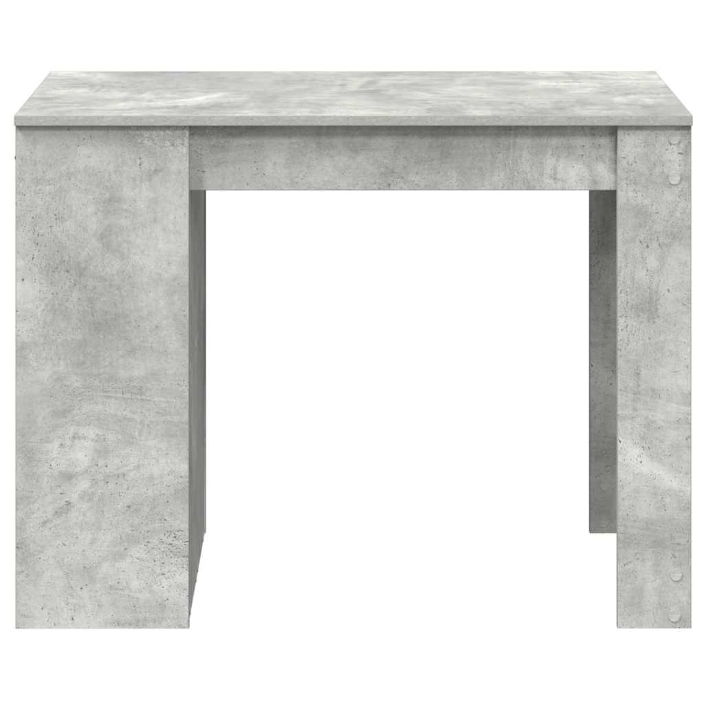 Bureau avec tiroir et étagère gris béton bois d'ingénierie - XIOS