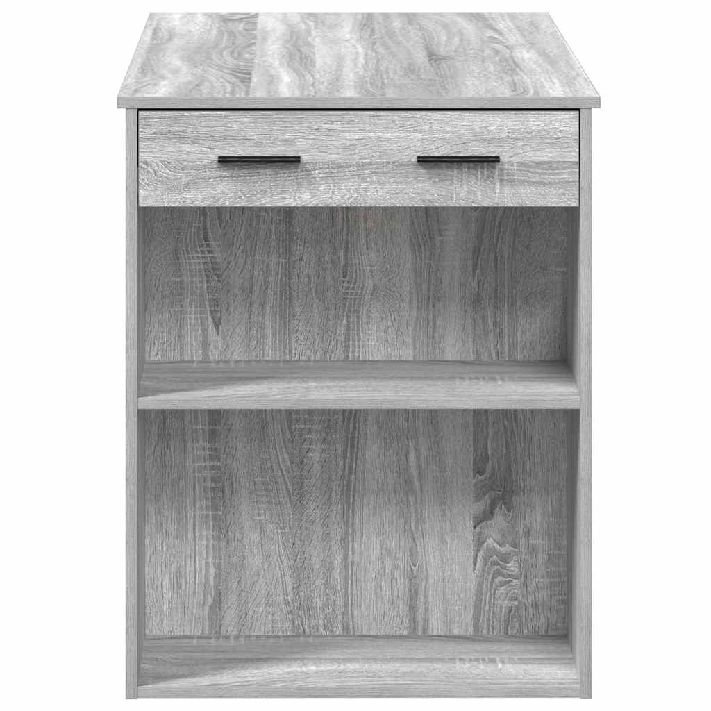 Bureau avec tiroir et étagère sonoma gris bois d'ingénierie - XIOS