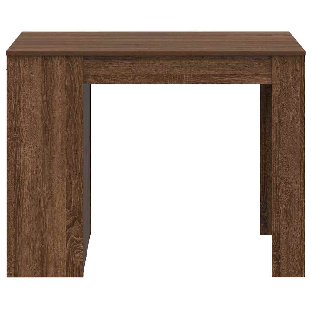 Bureau avec tiroir et étagère chêne marron bois d'ingénierie - XIOS