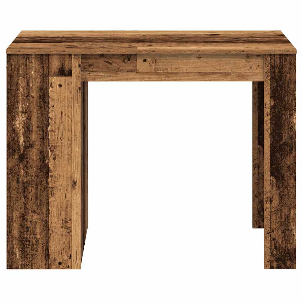 Bureau avec tiroir et étagère vieux bois bois d'ingénierie - XIOS