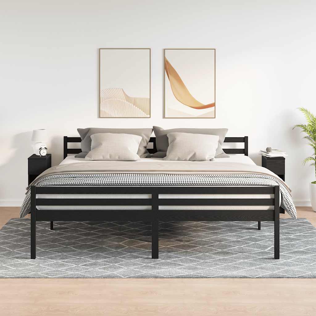 Tables de chevet avec tiroir 2 pcs chêne noir 20x36x60 cm - XIOS