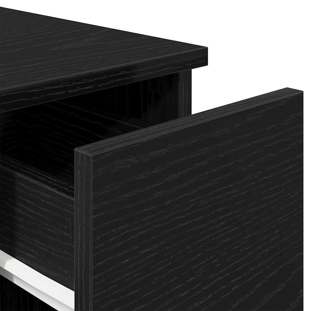 Tables de chevet avec tiroir 2 pcs chêne noir 20x36x60 cm - XIOS