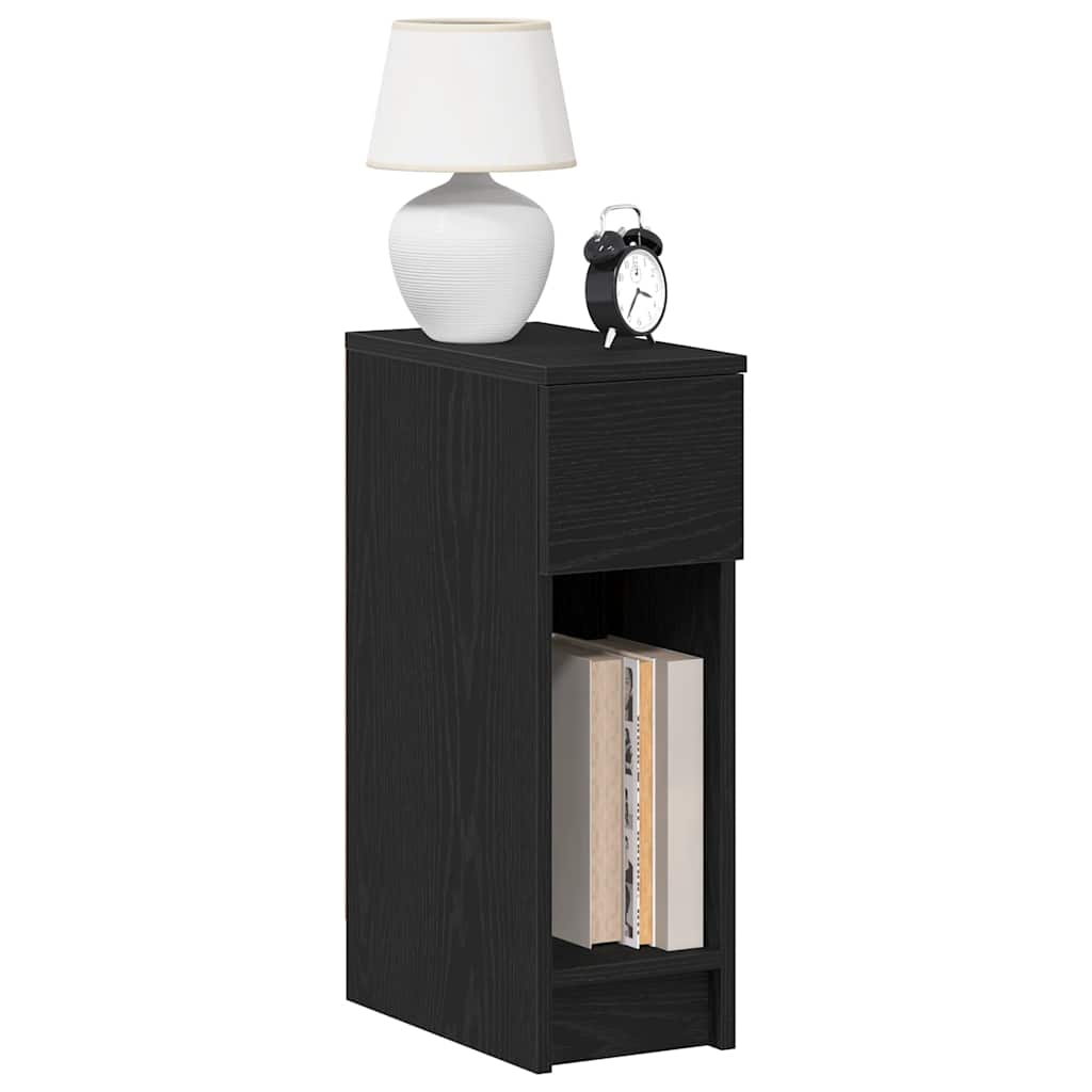 Tables de chevet avec tiroir 2 pcs chêne noir 20x36x60 cm - XIOS
