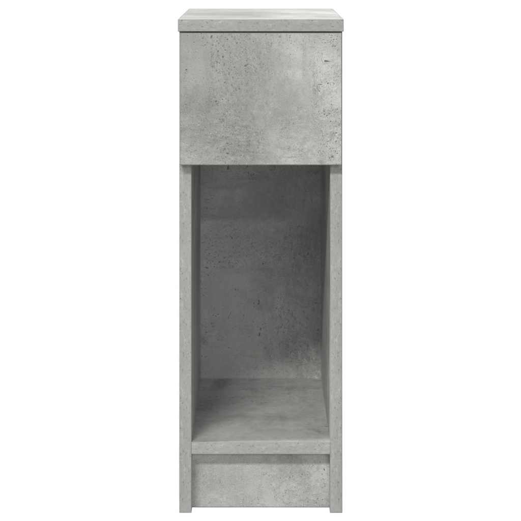 Tables de chevet avec tiroir 2 pcs gris béton 20x36x60 cm - XIOS