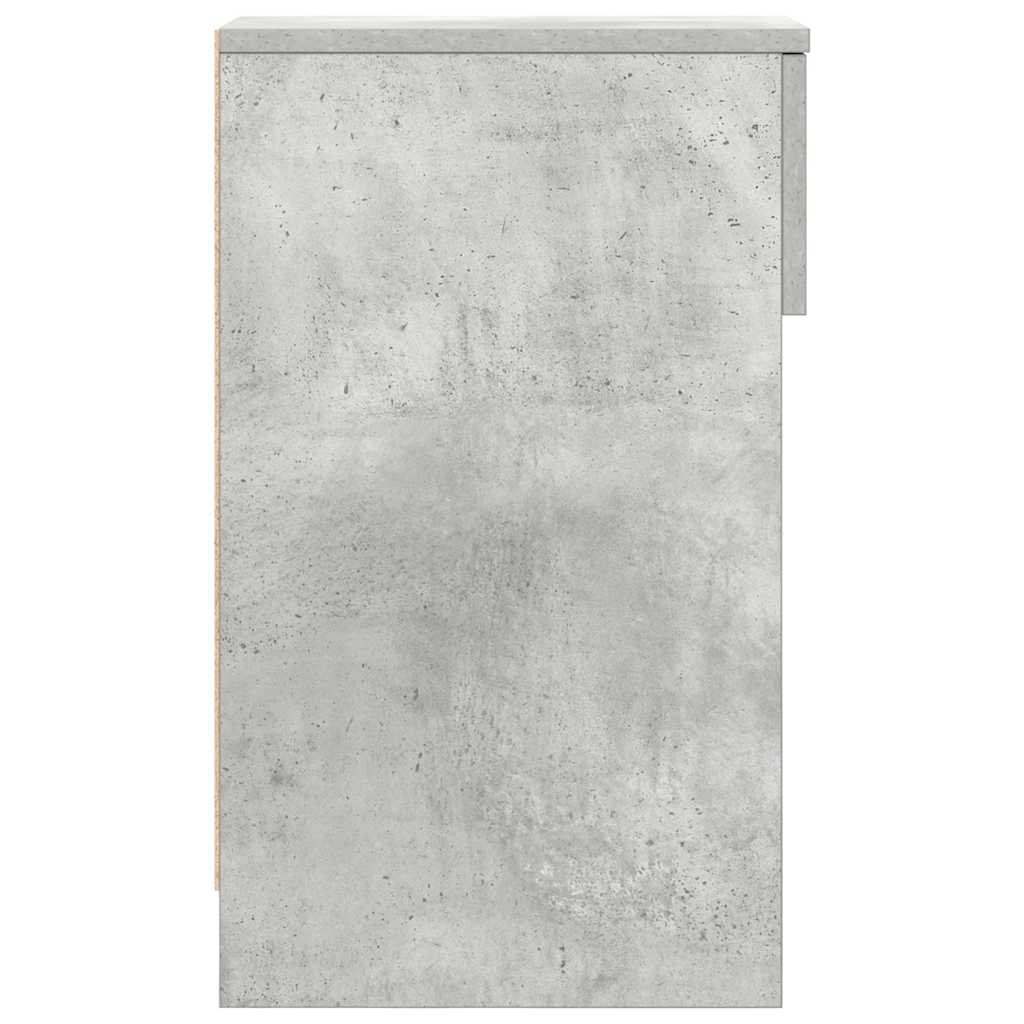 Tables de chevet avec tiroir 2 pcs gris béton 20x36x60 cm - XIOS