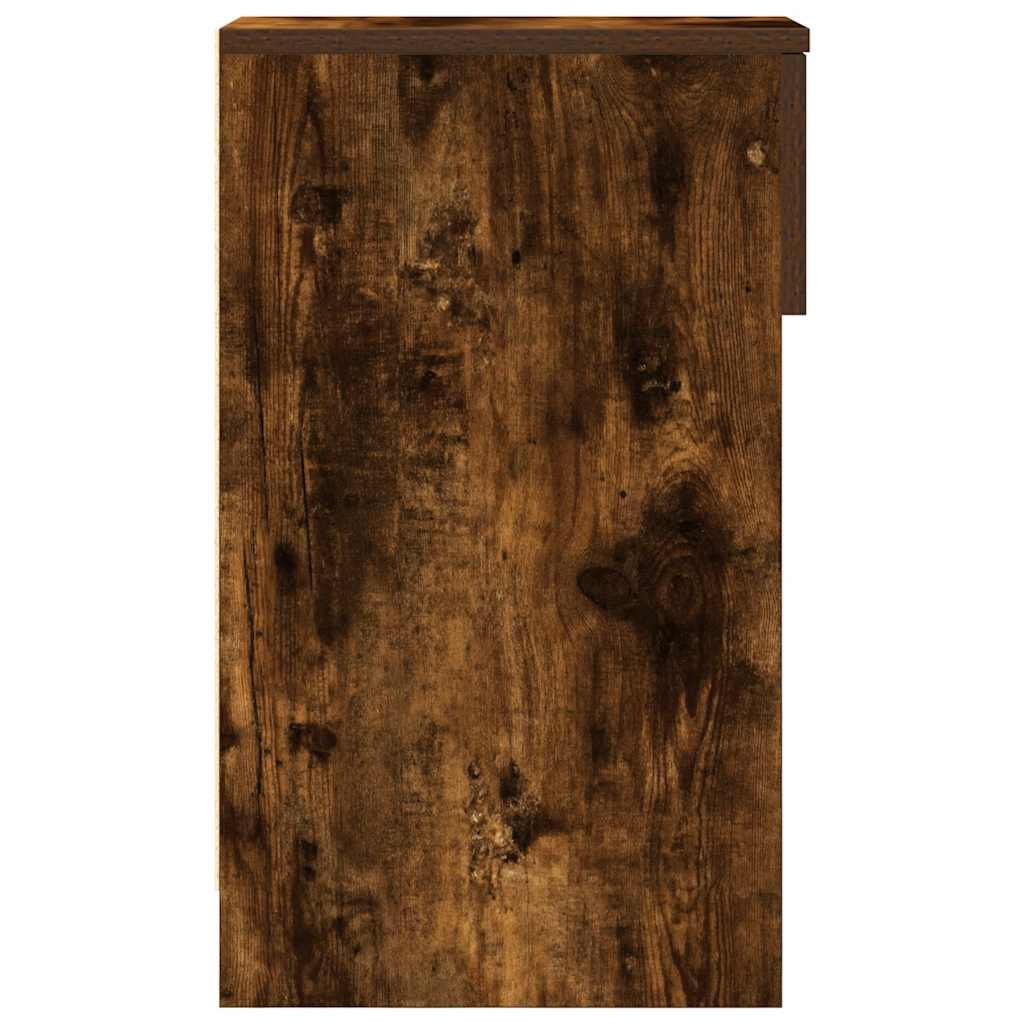 Tables de chevet avec tiroir 2 pcs chêne fumé 20x36x60 cm - XIOS