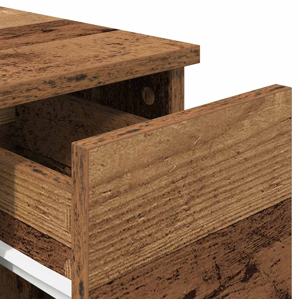 Tables de chevet avec tiroir 2 pcs vieux bois 20x36x60 cm - XIOS