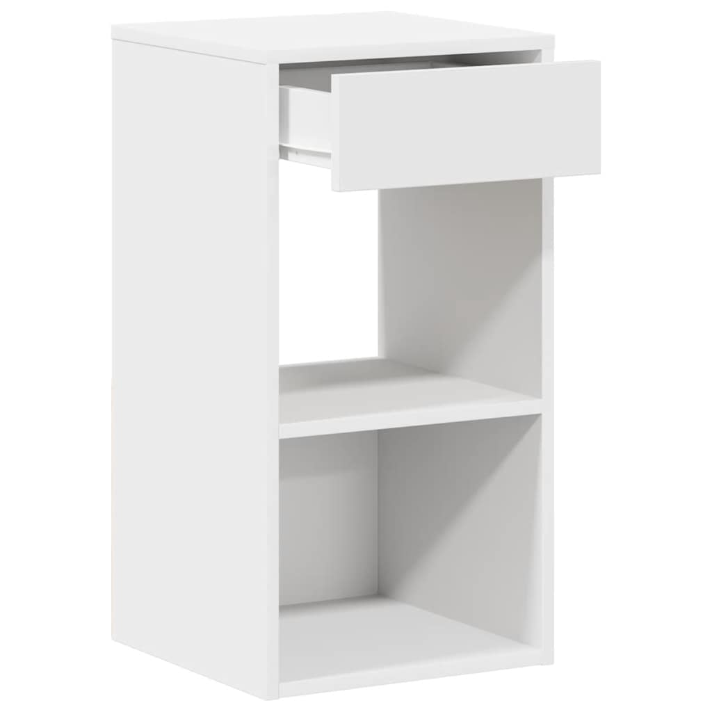 Tables de chevet avec tiroir 2 pcs blanc 35x34x66,5 cm - XIOS
