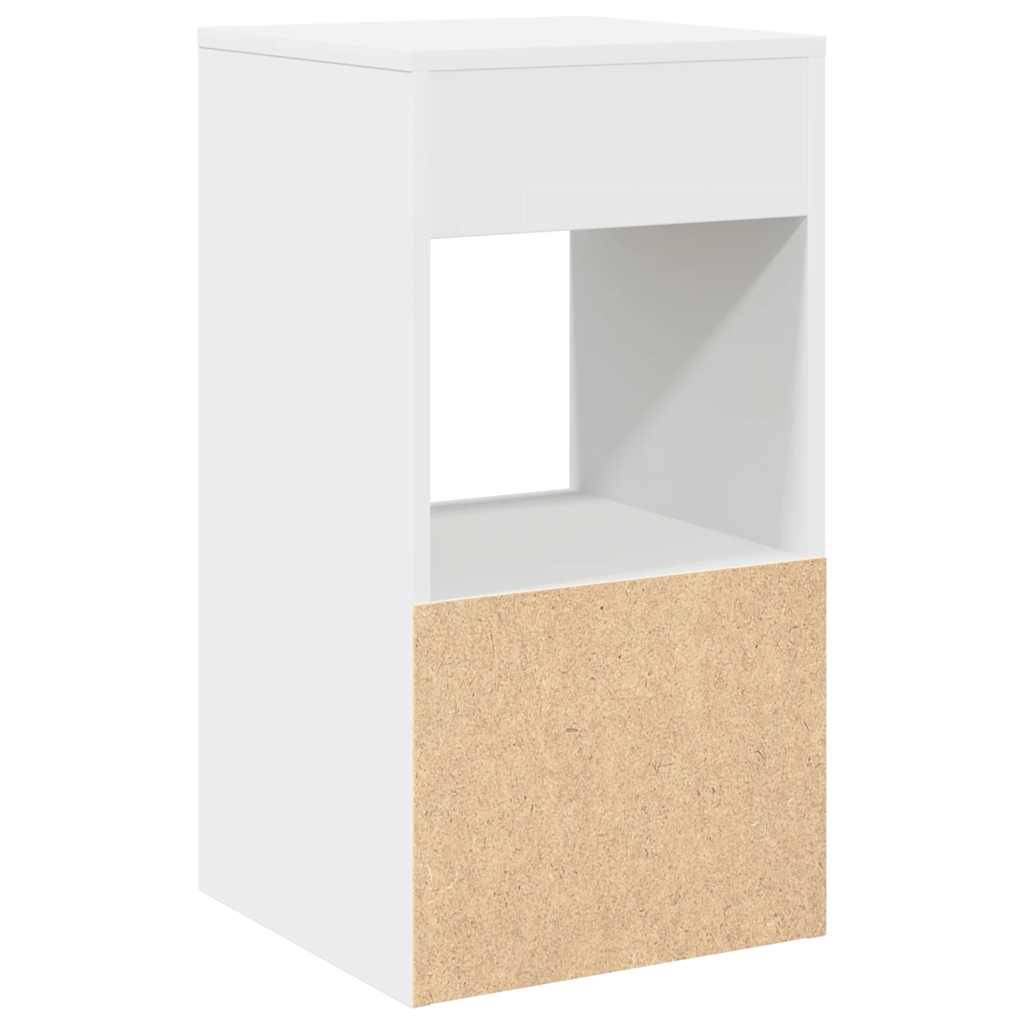 Tables de chevet avec tiroir 2 pcs blanc 35x34x66,5 cm - XIOS