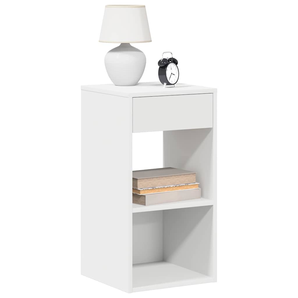 Tables de chevet avec tiroir 2 pcs blanc 35x34x66,5 cm - XIOS