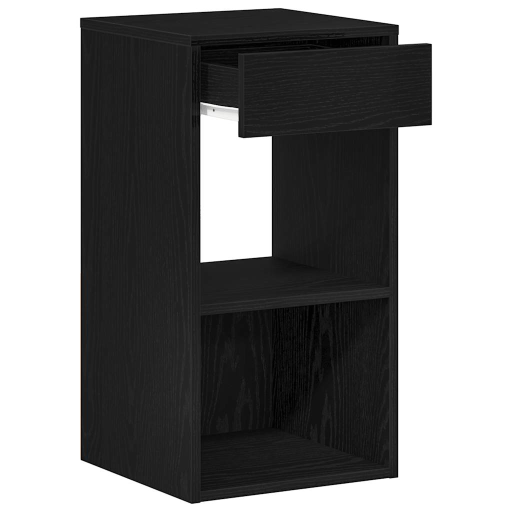 Tables de chevet avec tiroir 2 pcs chêne noir 35x34x66,5 cm - XIOS