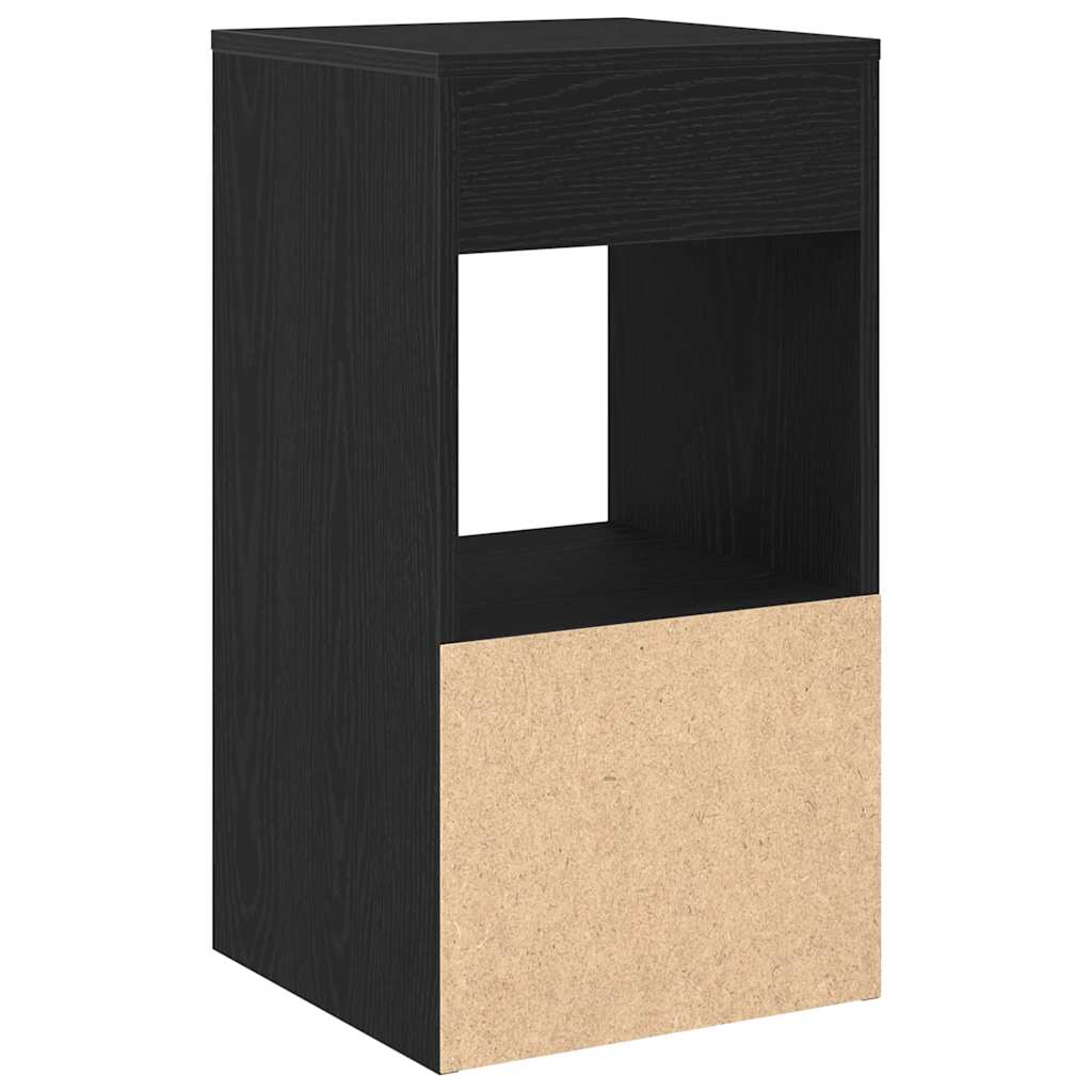 Tables de chevet avec tiroir 2 pcs chêne noir 35x34x66,5 cm - XIOS