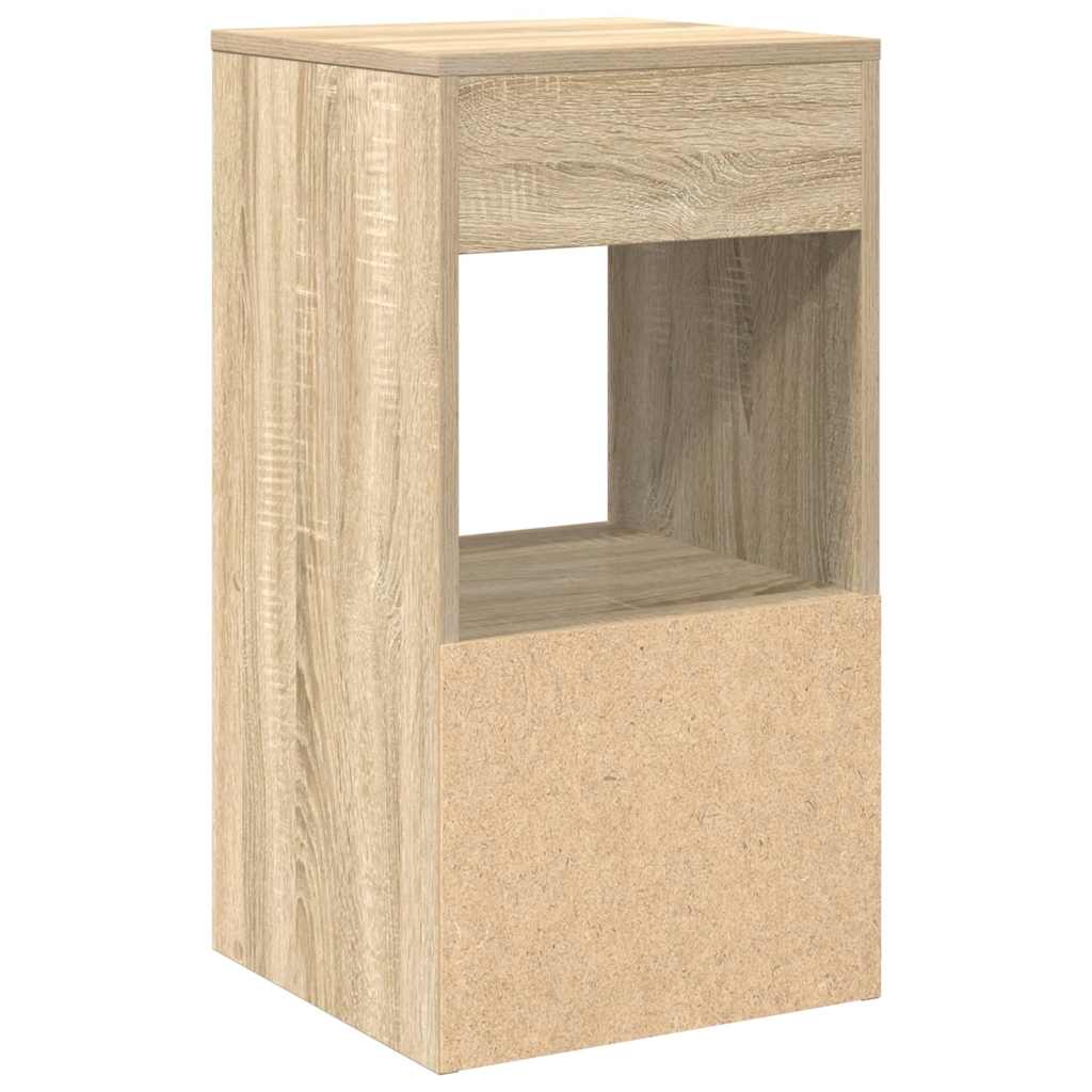 Tables de chevet avec tiroir 2 pcs chêne sonoma 35x34x66,5 cm - XIOS