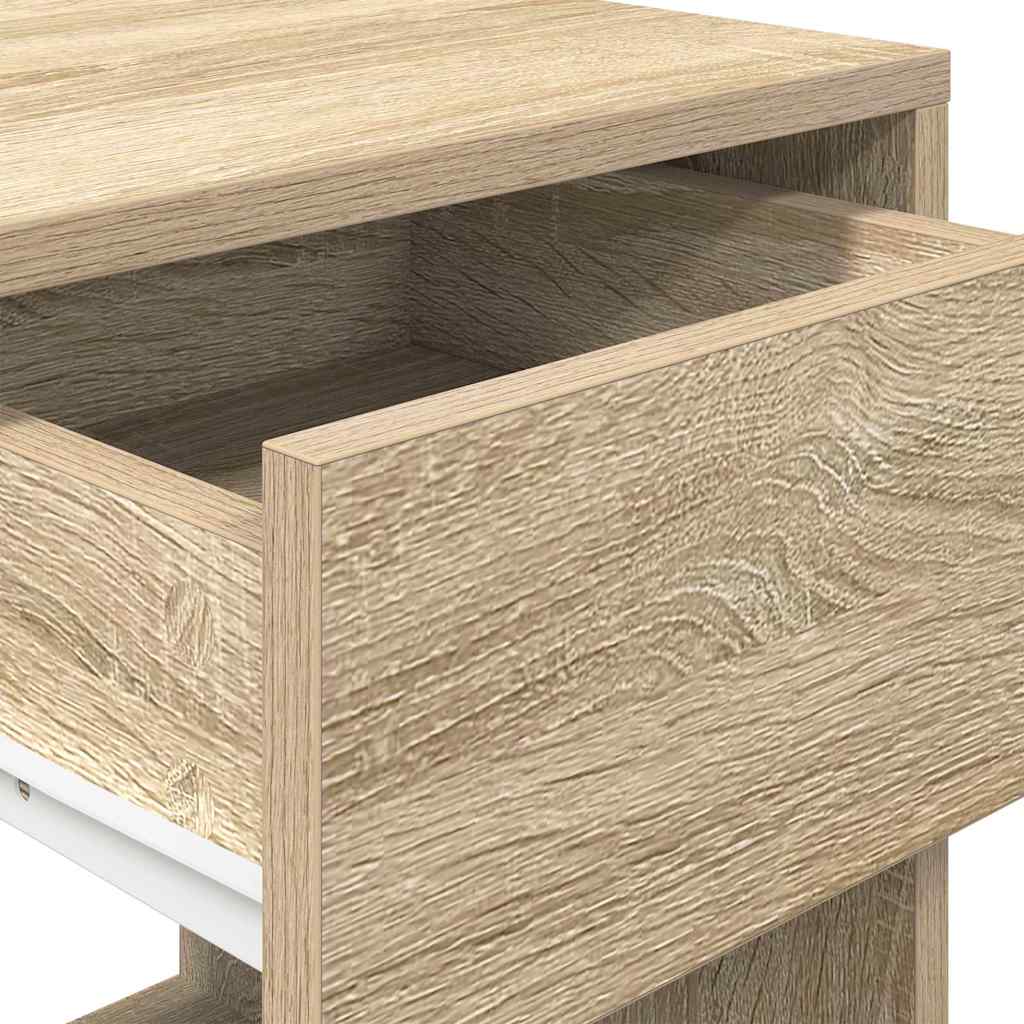 Tables de chevet avec tiroir 2 pcs chêne sonoma 35x34x66,5 cm - XIOS