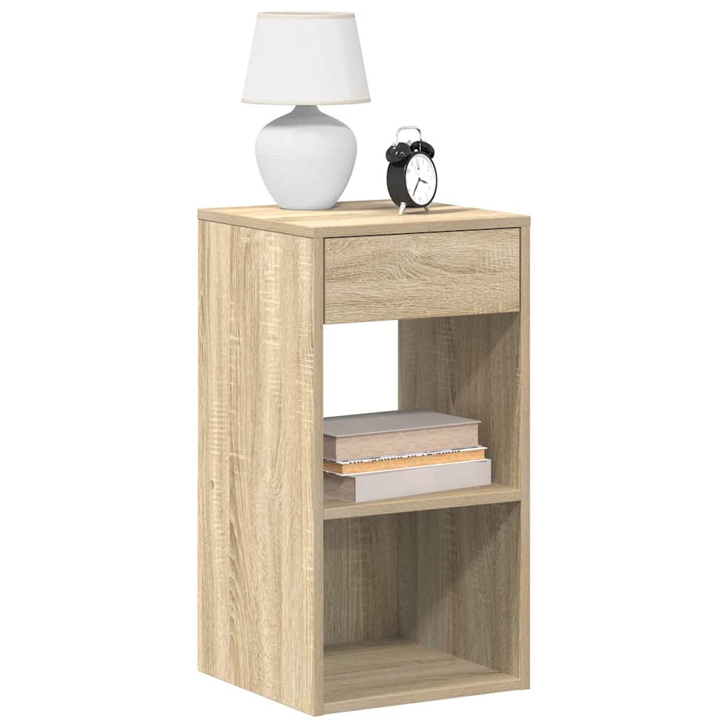 Tables de chevet avec tiroir 2 pcs chêne sonoma 35x34x66,5 cm - XIOS