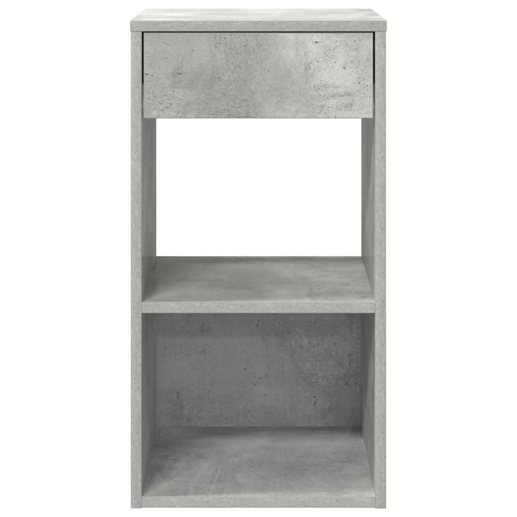 Tables de chevet avec tiroir 2 pcs gris béton 35x34x66,5 cm - XIOS
