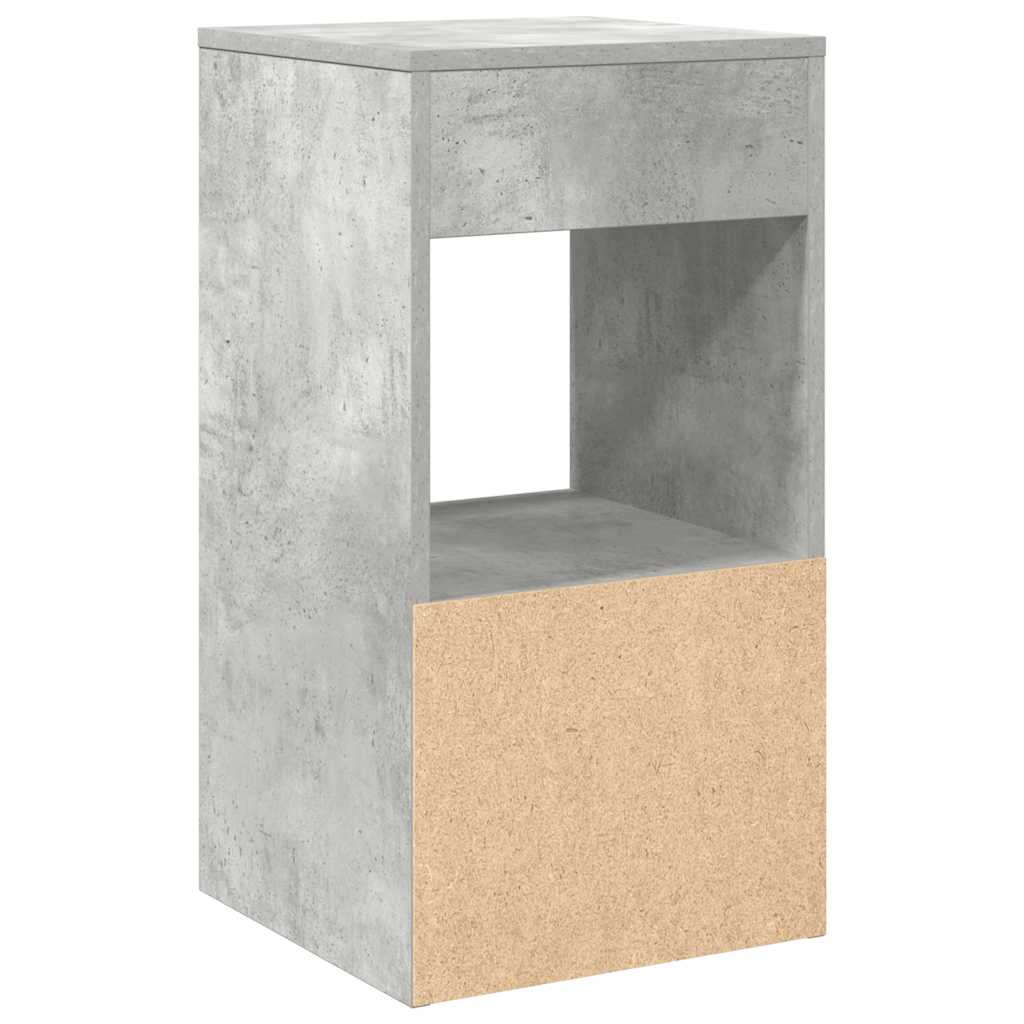Tables de chevet avec tiroir 2 pcs gris béton 35x34x66,5 cm - XIOS