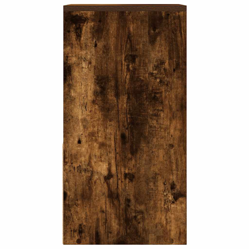 Tables de chevet avec tiroir 2 pcs chêne fumé 35x34x66,5 cm - XIOS