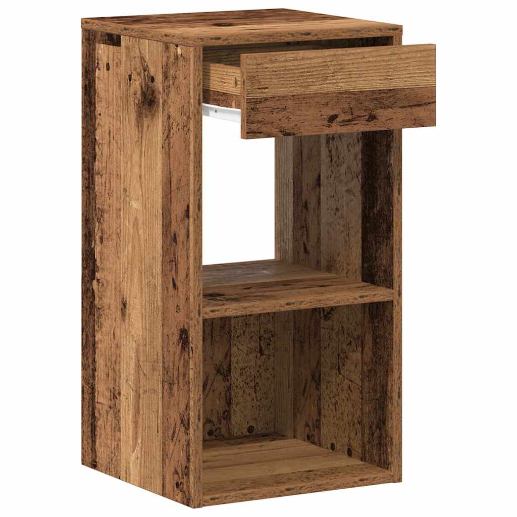 Tables de chevet avec tiroir 2 pcs vieux bois 35x34x66,5 cm - XIOS