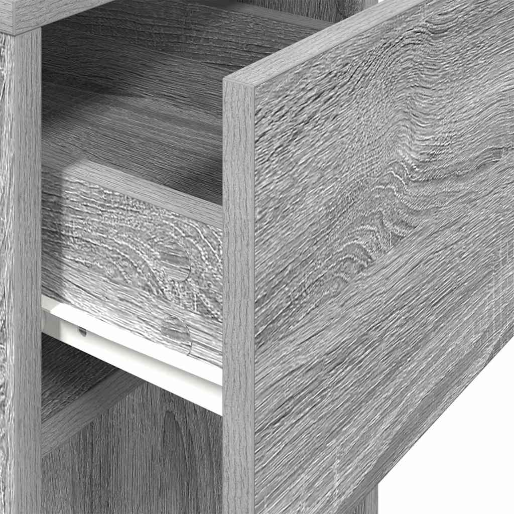 Support de tour d'ordinateur et tiroir sonoma gris 30x44x74 cm - XIOS