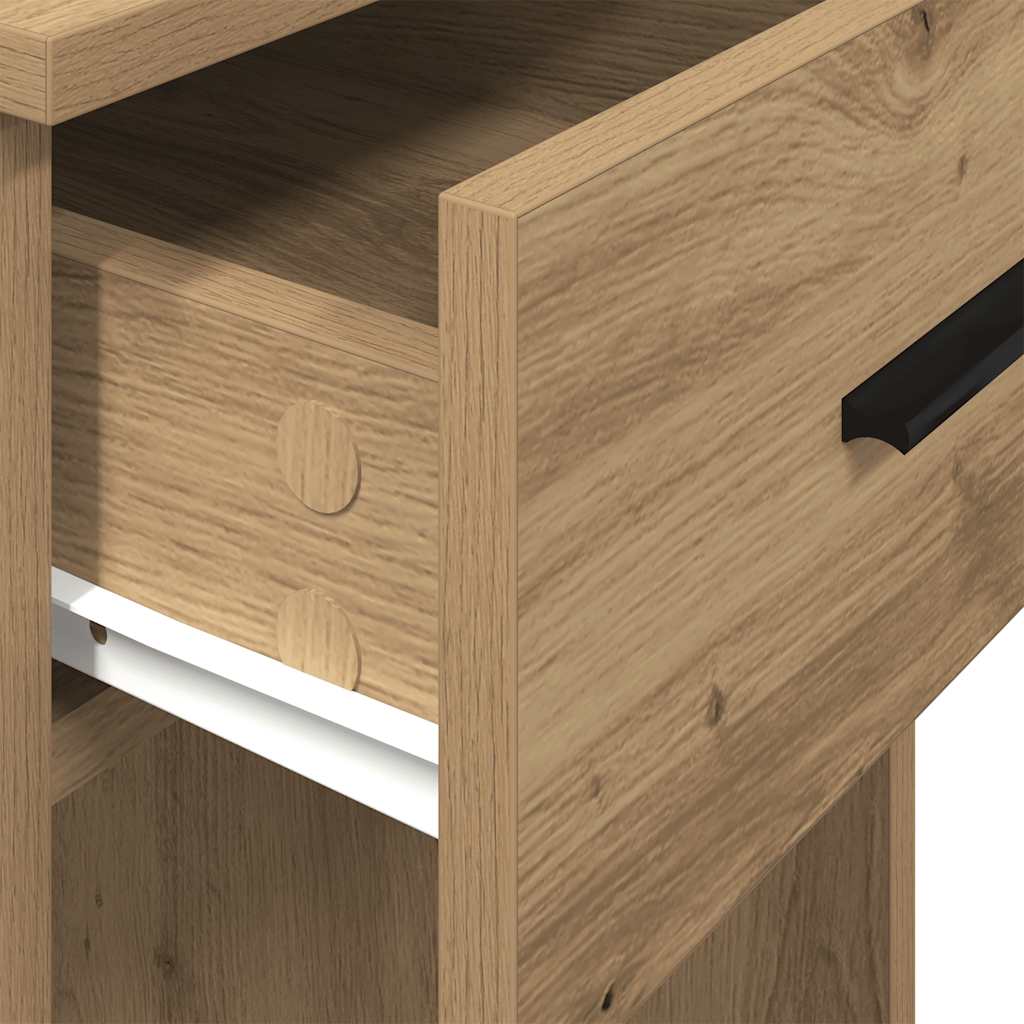 Support de tour d'ordinateur tiroir chêne artisanal 35x45x77 cm - XIOS