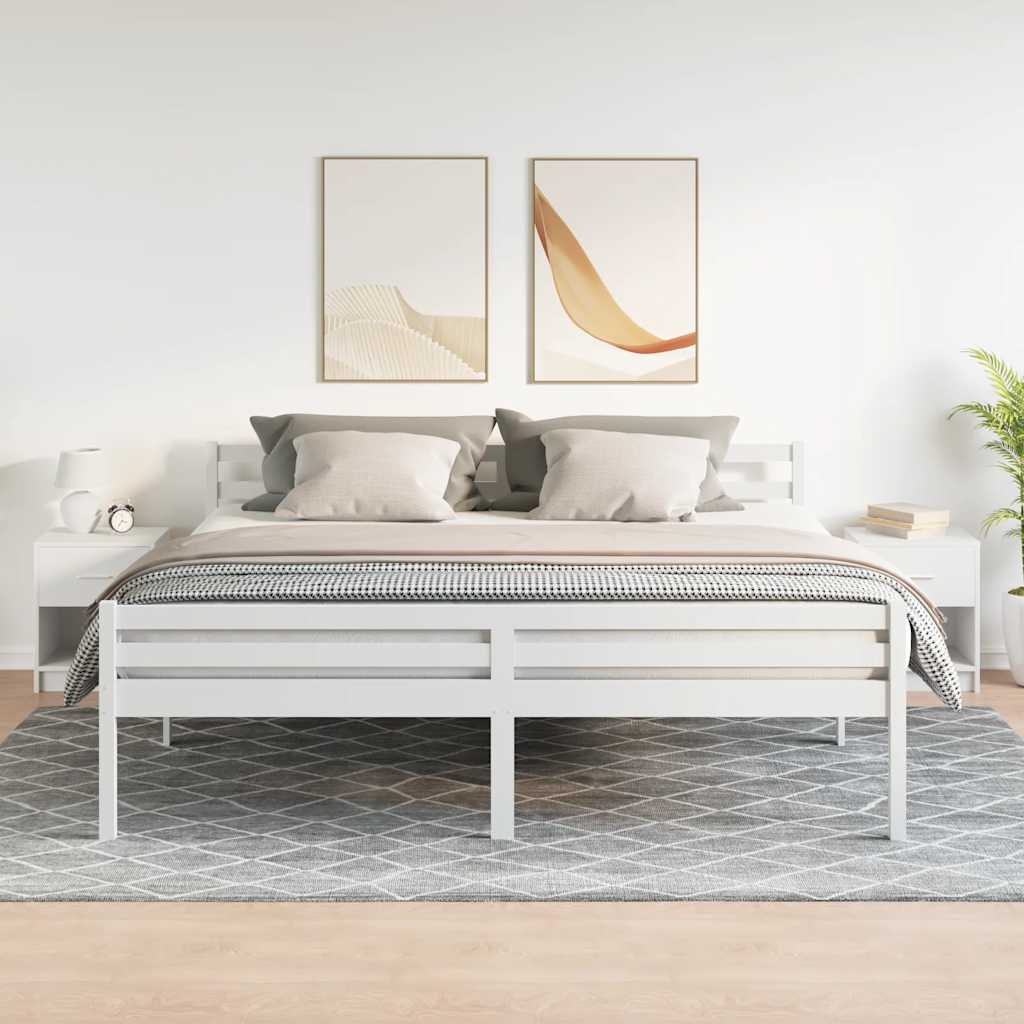 Tables de chevet 2 pcs avec tiroir Blanc 40x34x50 cm