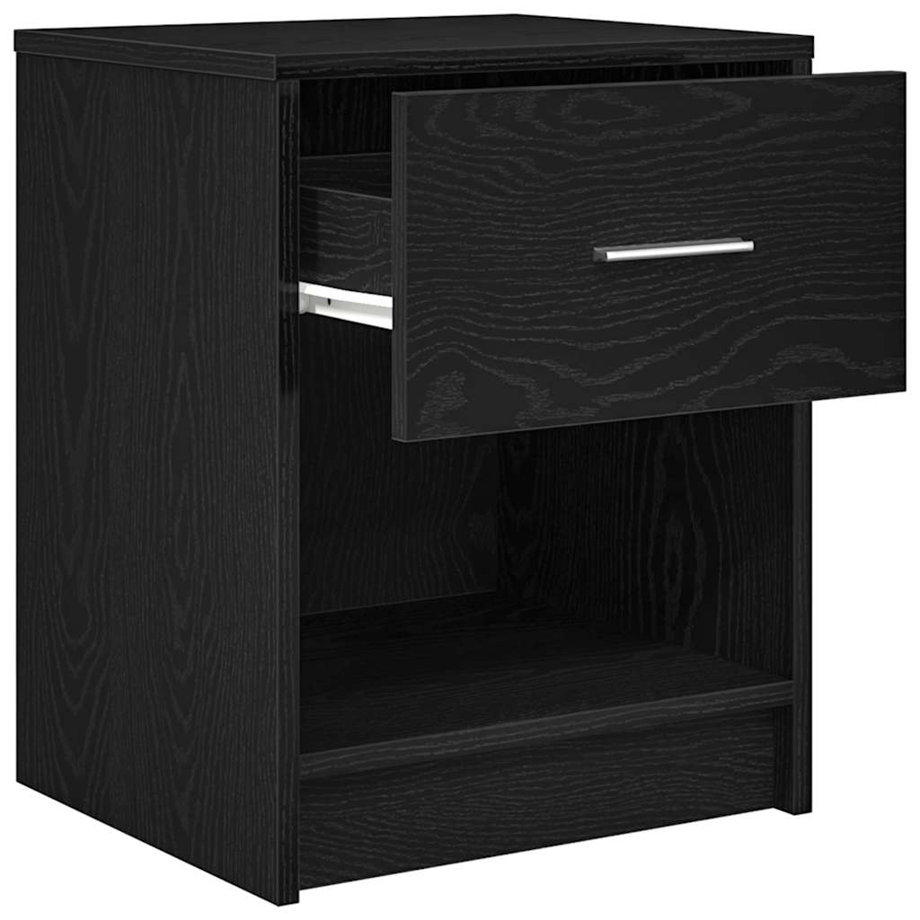 Tables de chevet 2 pcs avec tiroir Noir 40x34x50 cm - XIOS