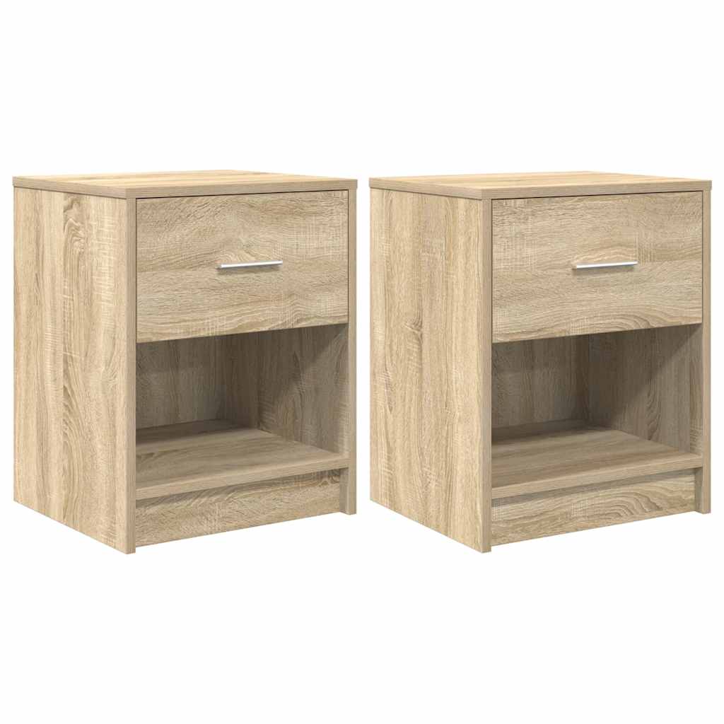 Tables de chevet 2 pcs avec tiroir Chêne Sonoma 40x34x50 cm - XIOS
