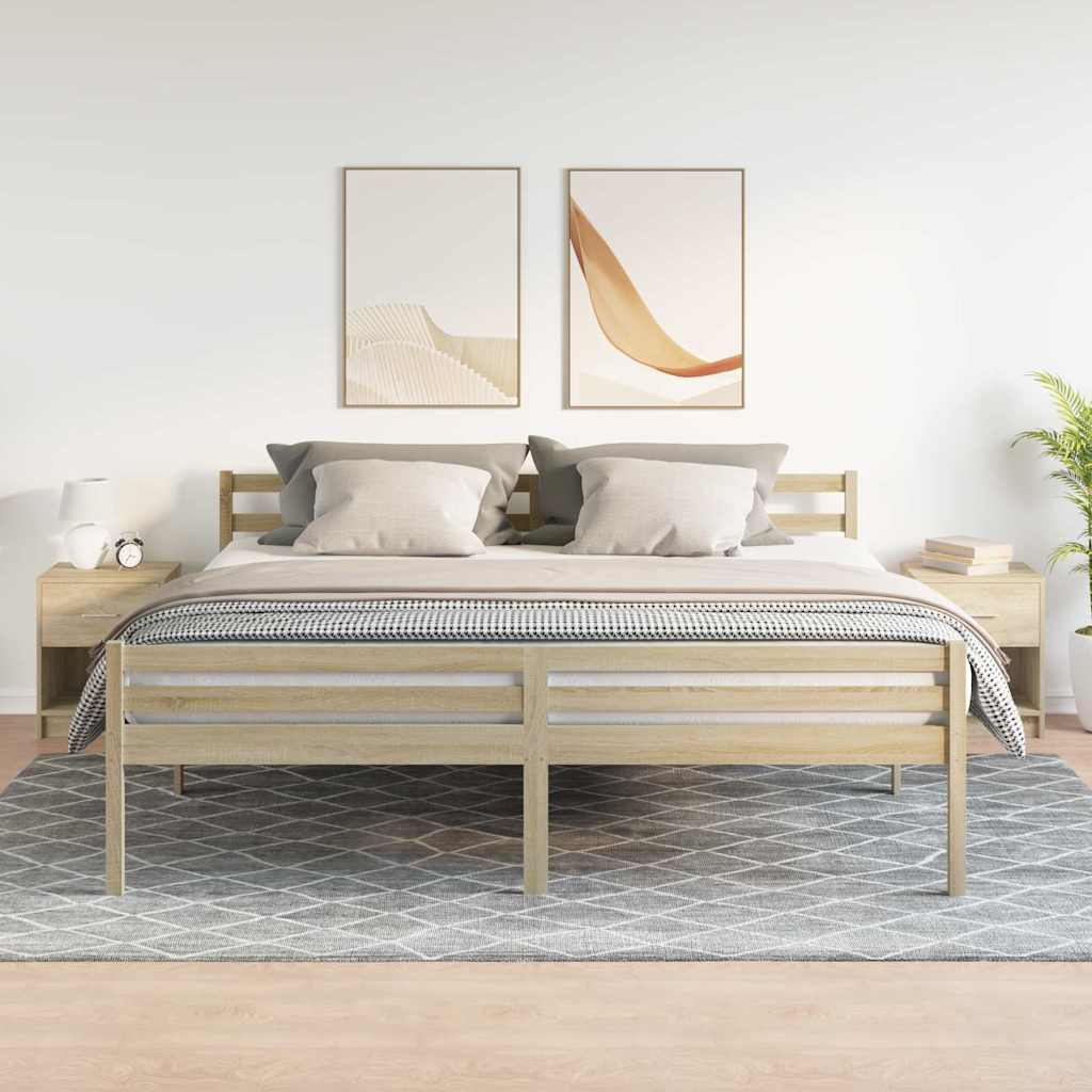 Tables de chevet 2 pcs avec tiroir Chêne Sonoma 40x34x50 cm - XIOS