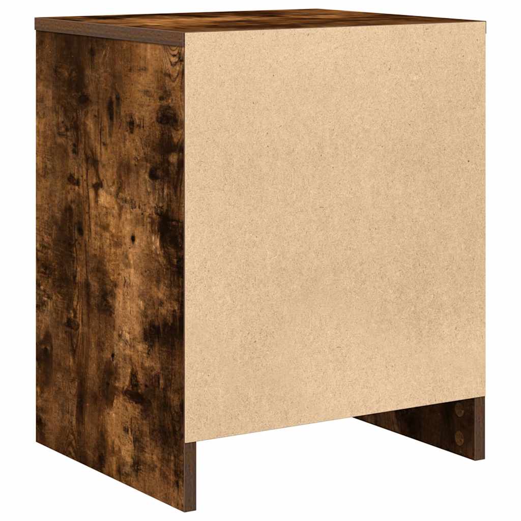 Tables de chevet 2 pcs avec tiroir chêne fumé 40x34x50 cm - XIOS