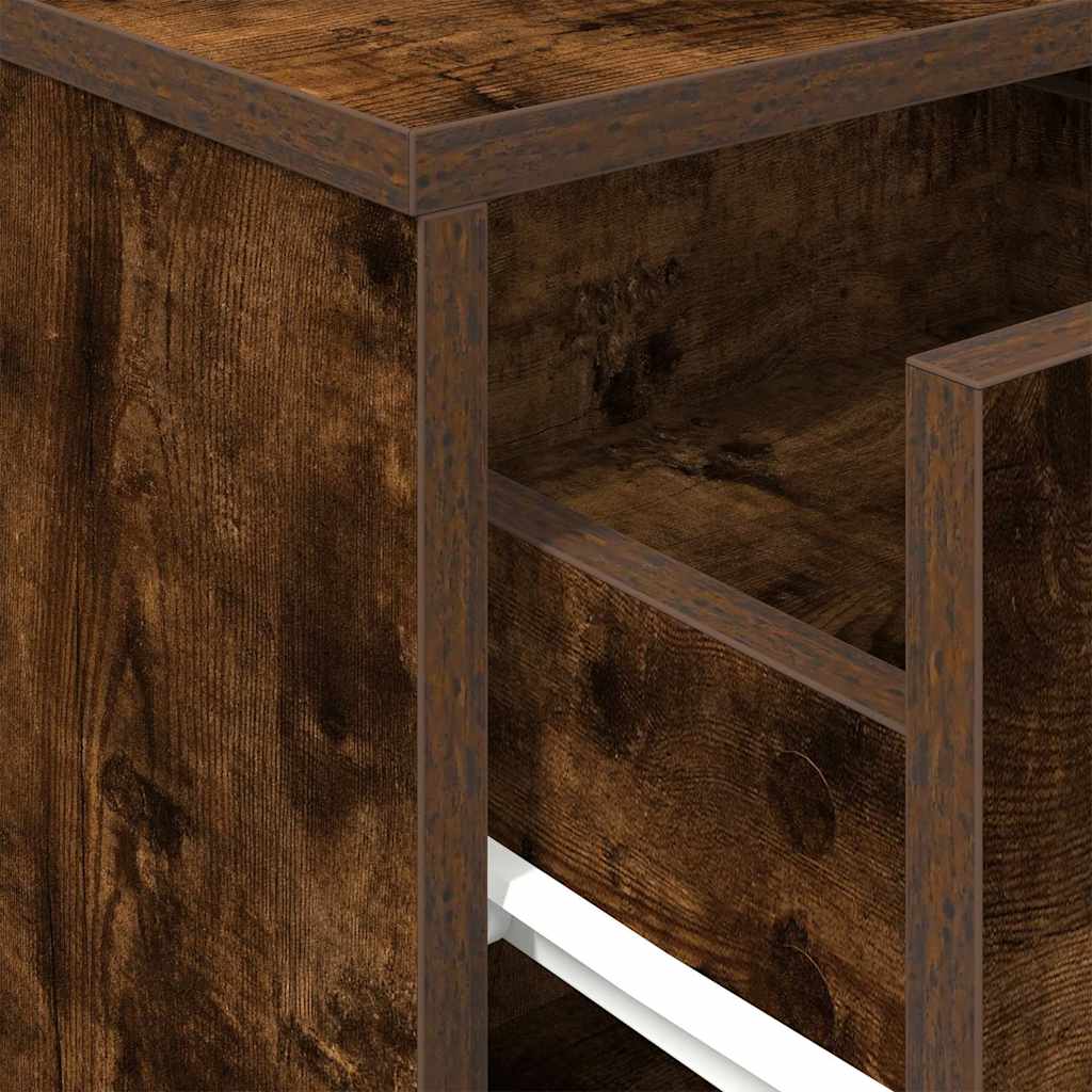 Tables de chevet 2 pcs avec tiroir chêne fumé 40x34x50 cm - XIOS