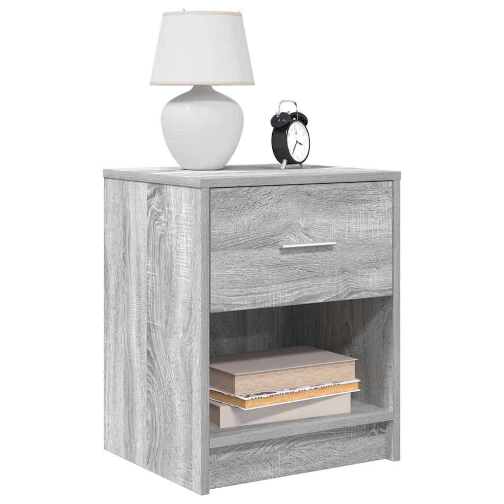 Tables de chevet 2 pcs avec tiroir Gris Sonoma 40x34x50 cm - XIOS