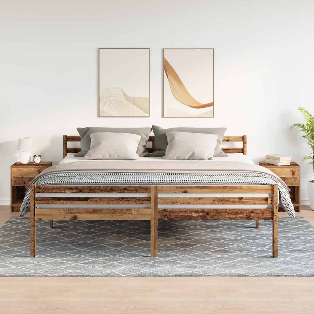 Tables de chevet 2 pcs avec tiroir bois ancien 40 x 34 x 50 cm - XIOS