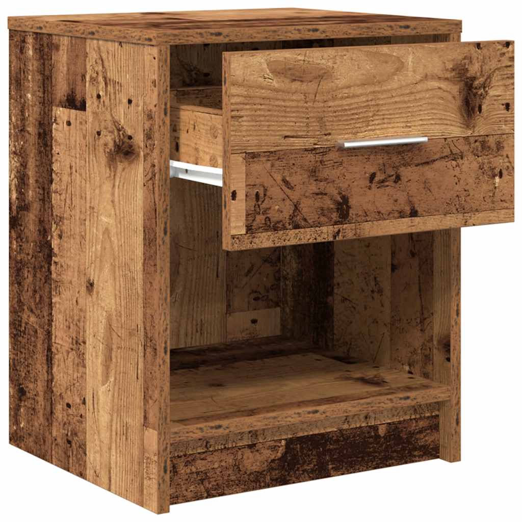 Tables de chevet 2 pcs avec tiroir bois ancien 40 x 34 x 50 cm - XIOS
