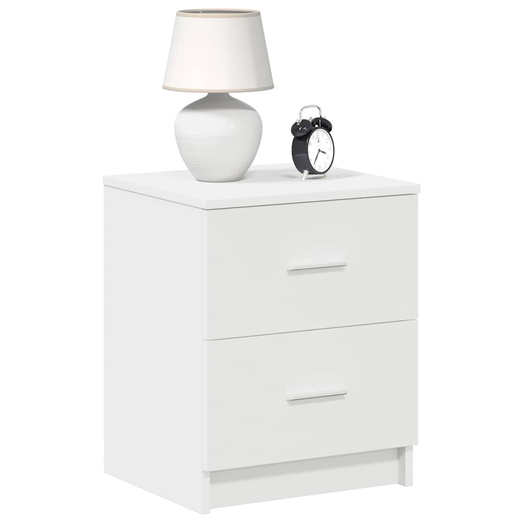 Tables de chevet (lot de 2) avec 2 tiroirs blanches 40 x 36 x 50 cm - XIOS