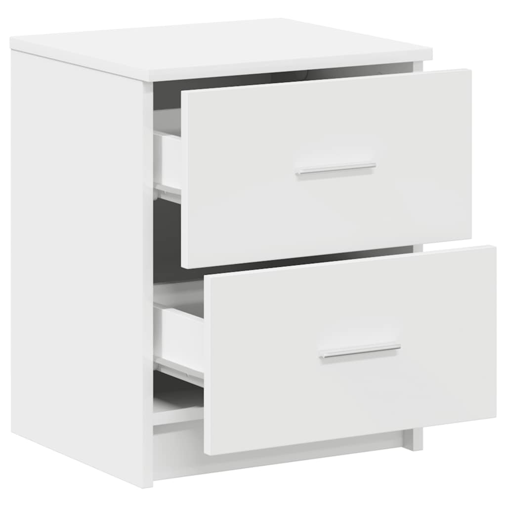 Tables de chevet (lot de 2) avec 2 tiroirs blanches 40 x 36 x 50 cm - XIOS