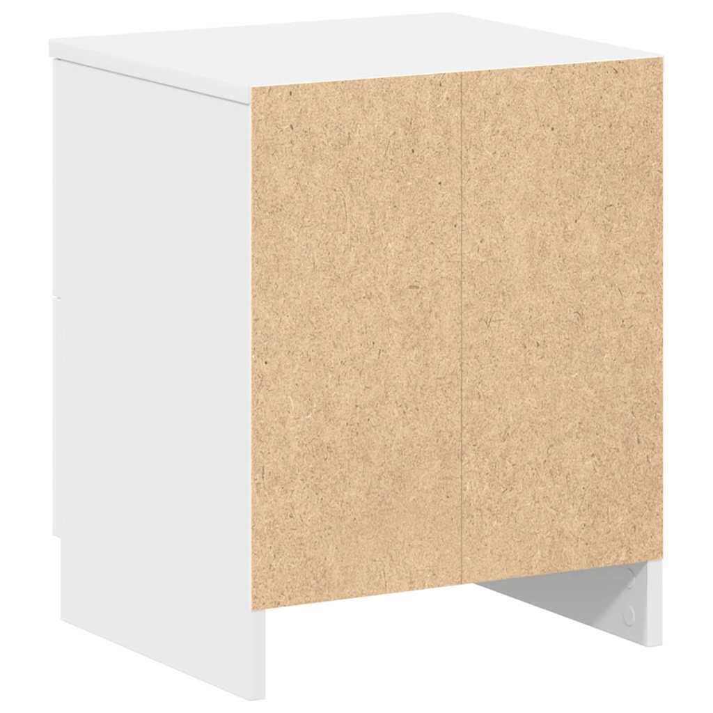 Tables de chevet (lot de 2) avec 2 tiroirs blanches 40 x 36 x 50 cm - XIOS